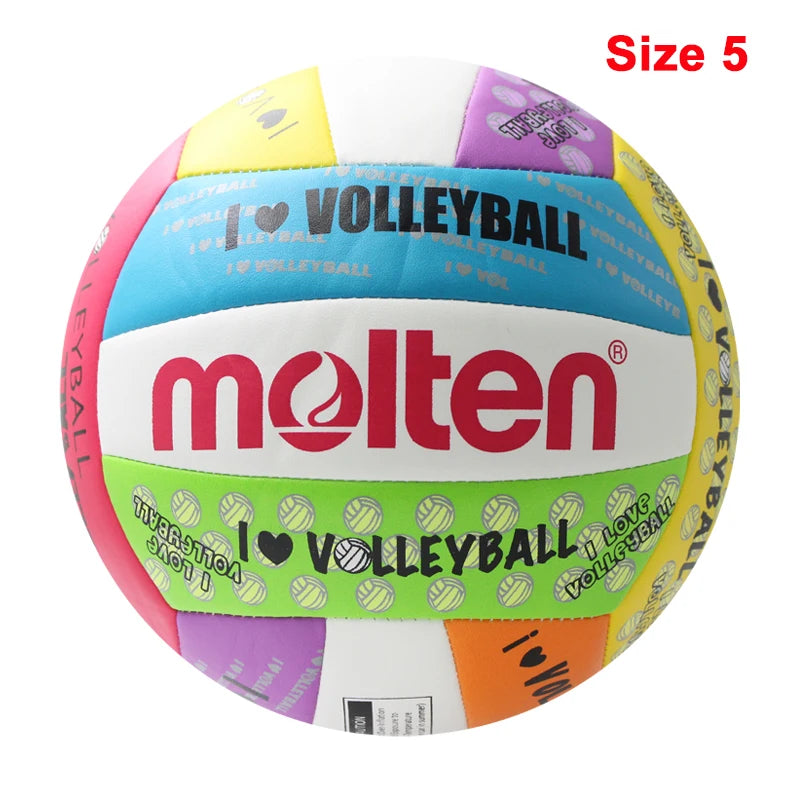 Pelotas de voleibol fundidas más nuevas, tamaño estándar 5, tacto suave, PU, alta calidad, entrenamiento deportivo para interiores y exteriores, Voleibol colorido