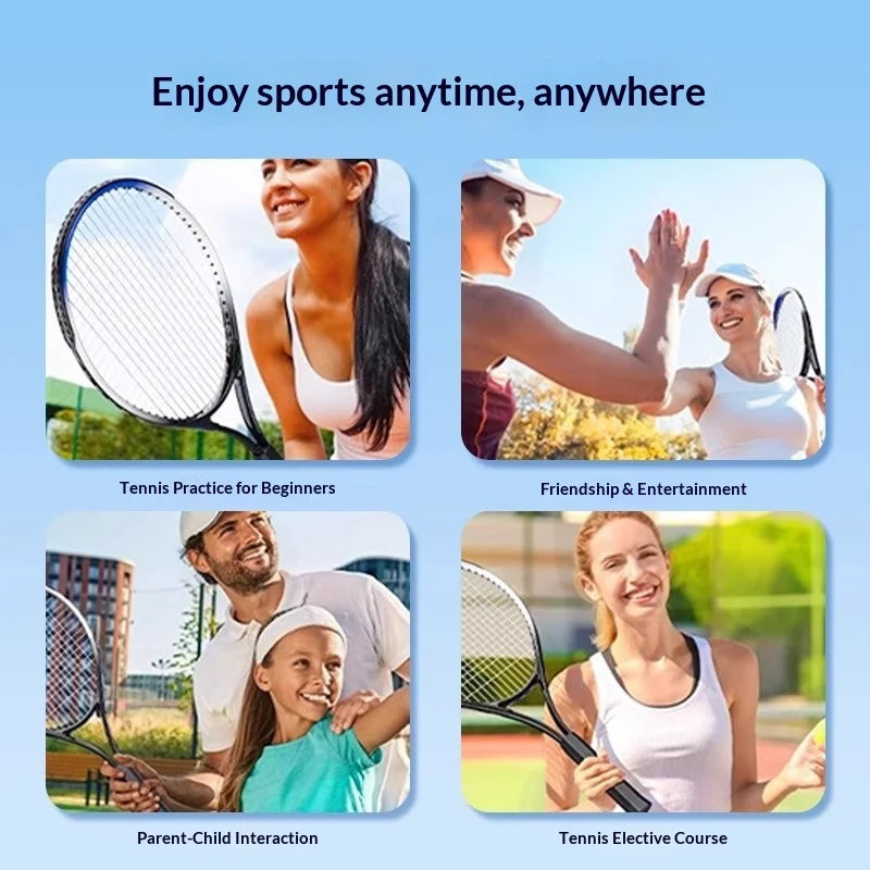 Raqueta de Tenis con Pelota de Rebote para Entrenamiento Individual, Portátil, con Cuerda de Alta Elasticidad, para Adultos, Ayuda para el Entrenamiento, Raqueta de Tenis de Playa