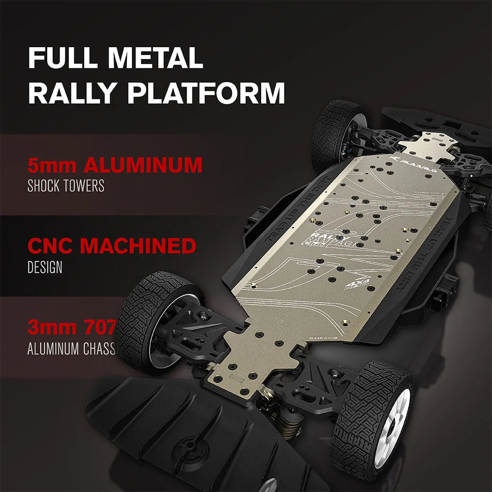 Coche de Rally RC 1/7 4WD para Mitsubishi Lancer EVO 6.5, Grado de Competición, Sin Escobillas, Alta Velocidad, RTR, Vehículo de Carreras con Control Remoto