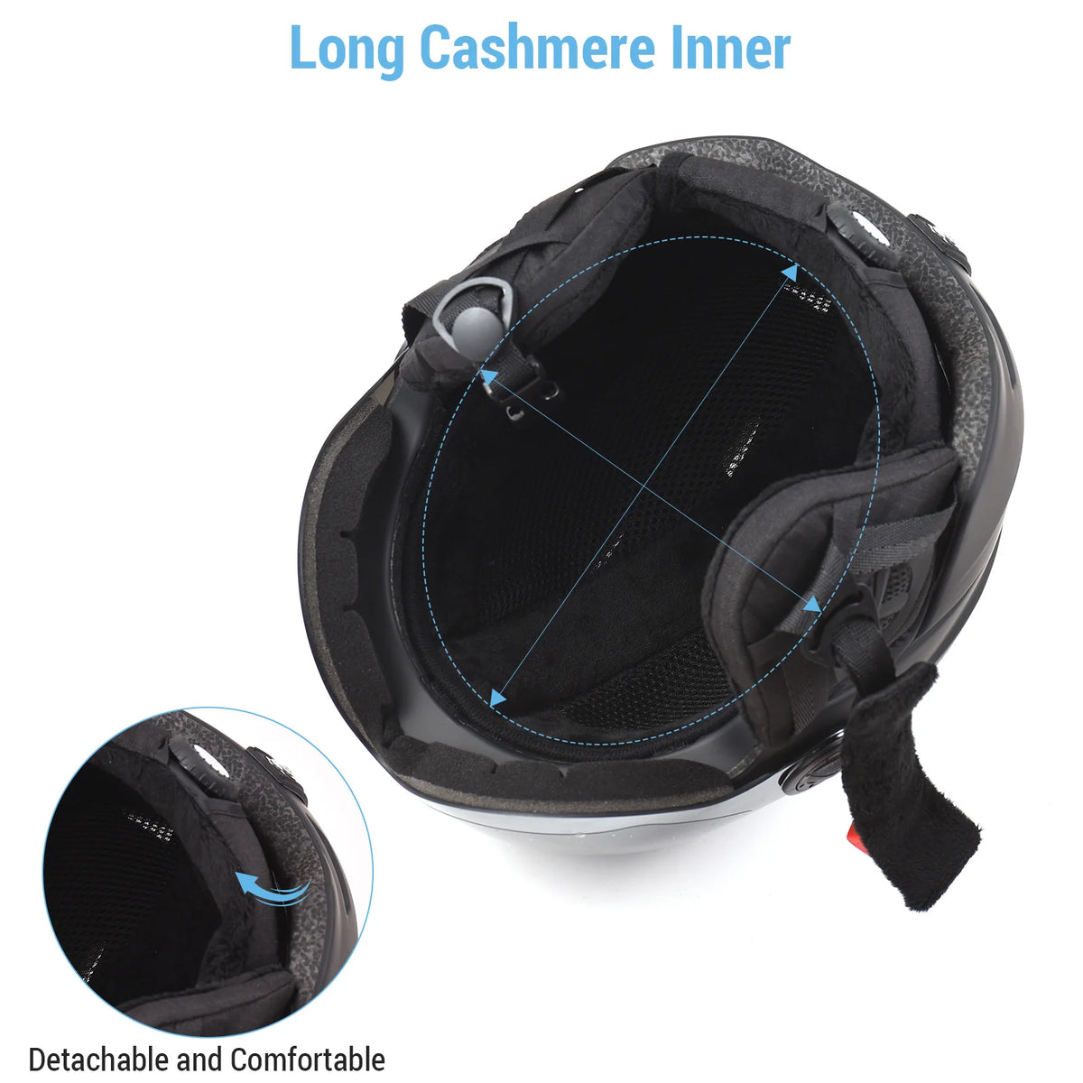 Casco de esquí, equipo de protección para snowboard, equipo de seguridad para deportes de invierno, casco para deportes de nieve.
