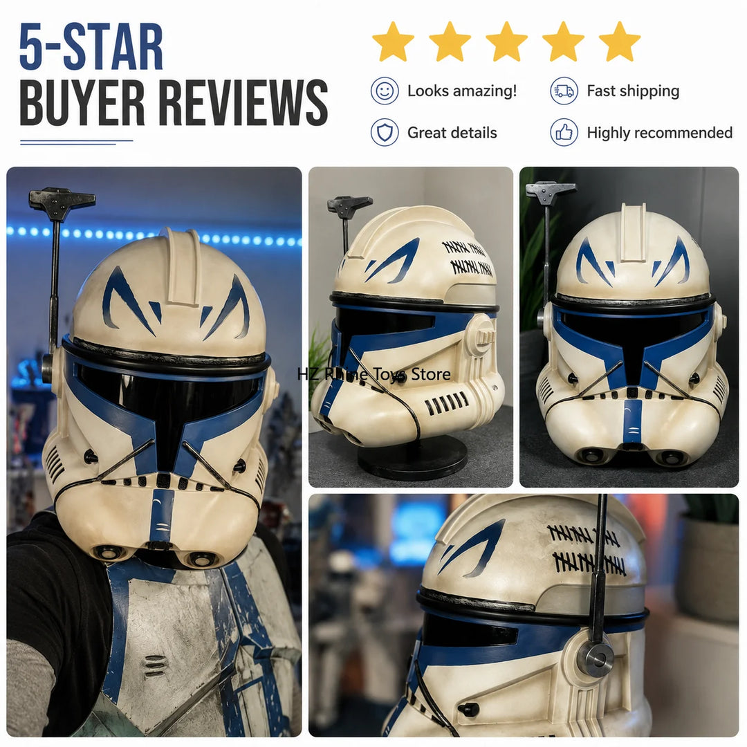SW Captain Rex Helmet Resin Material STAR The Black Series WARS Clone Ahsoka Roleplay Mask for Halloween Cosplay TK021 TK076