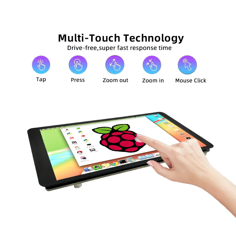 Pantalla Táctil de 5.5 Pulgadas para Raspberry Pi, 1920x1080 IPS LCD HD-MI, Monitor con Pantalla Táctil Capacitiva para PC, Pantalla Secundaria AIDA64