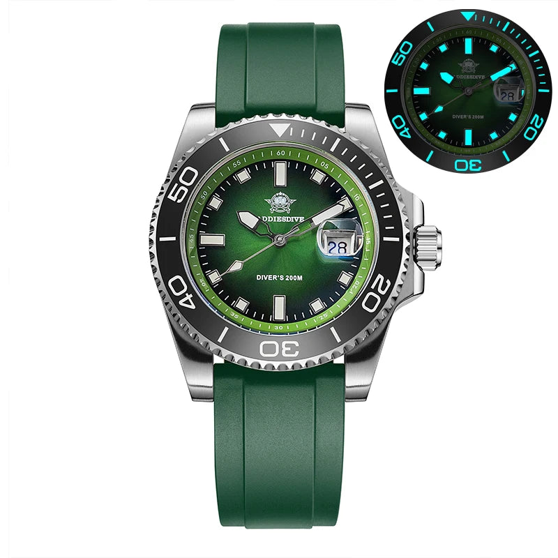 Reloj para hombre ADDIESDIVE, reloj de buceo de cuarzo en acero inoxidable, resistente al agua hasta 200M, reloj de lujo superlumínico, nuevo reloj para hombre.