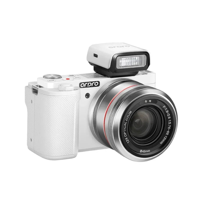 Cámara digital WIFI compacta para vídeos Vlogging con linterna Zoom óptico 5X y enfoque AF/MF, visión nocturna IR y batería larga