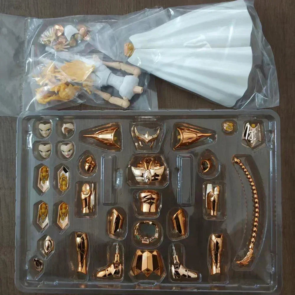 En stock: Figuras de acción de los Caballeros de Oro de Saint Seiya Myth Cloth EX: Capricornio Shura / Leo Aiolia / Aries Mu / Libra Dohko / Virgo