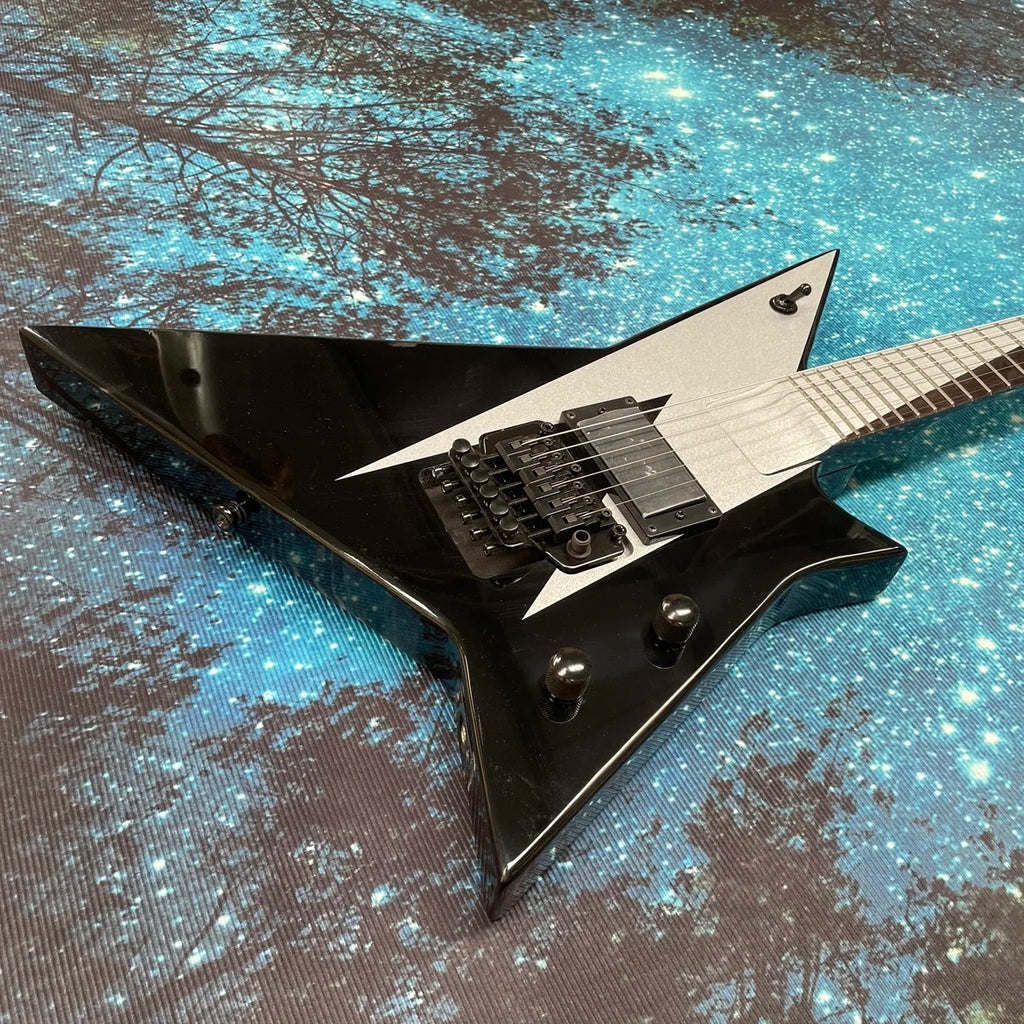 Guitarra Eléctrica de 6 Cuerdas, Diapasón de Palisandro, Sistema de Trémolo de Doble Bloqueo, Guitarra Eléctrica Ideal para Shred