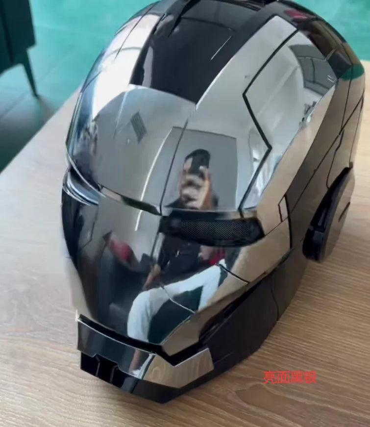 Casco de Iron Man Mark 17 con Control Remoto en Chino-Inglés, Máscara Mecánica con Activación por Voz de Jarvis para Coleccionistas