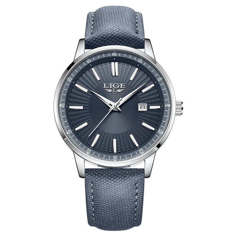Reloj de lujo LIGE para hombre, marca líder, sencillo, 2026, resistente al agua, con calendario, reloj para caballero, de negocios, lujoso, elegante, deportivo, reloj + CAJA