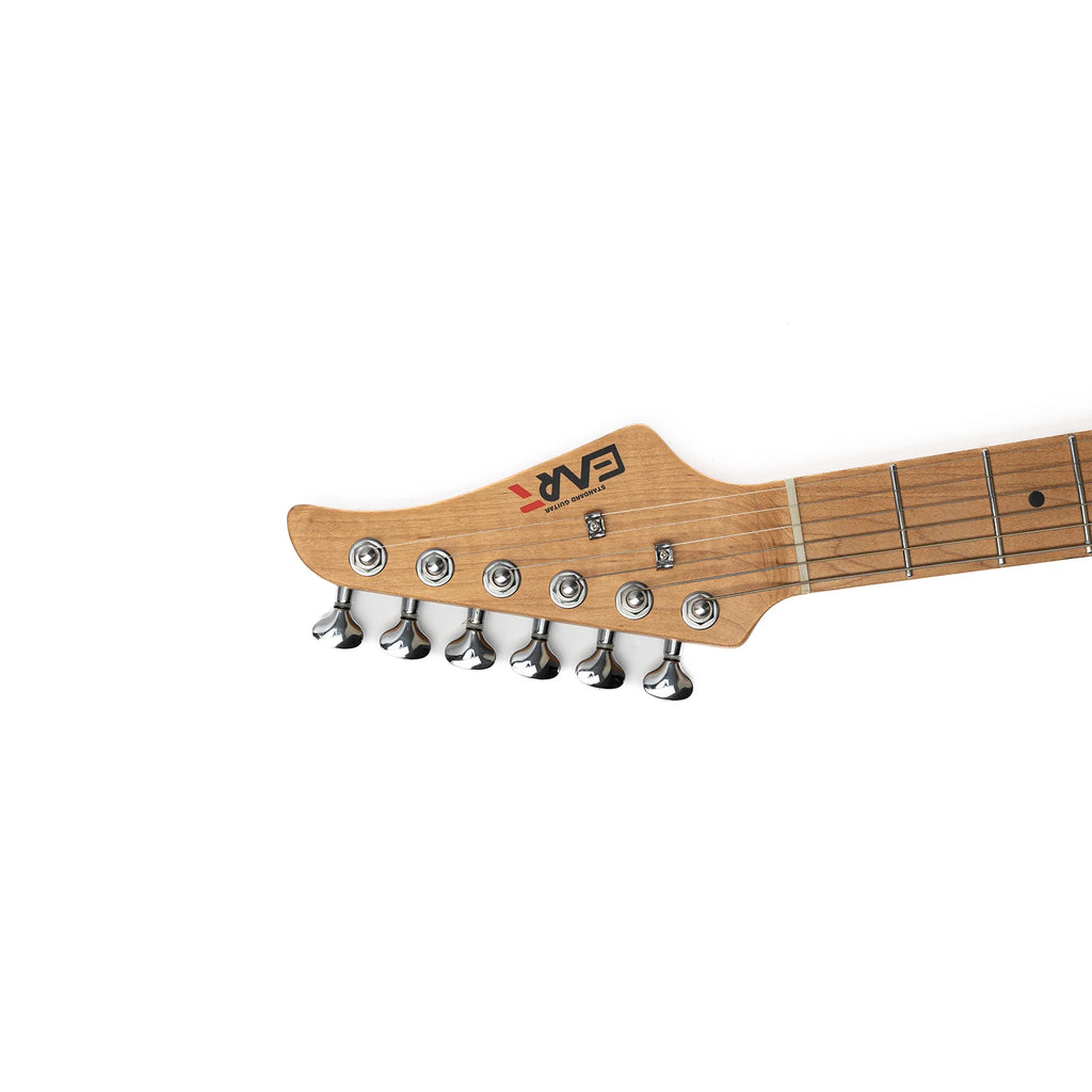 EART Guitars Nexus-S1 Guitarra eléctrica S-S-S de arce tostado/caoba de 25,5"