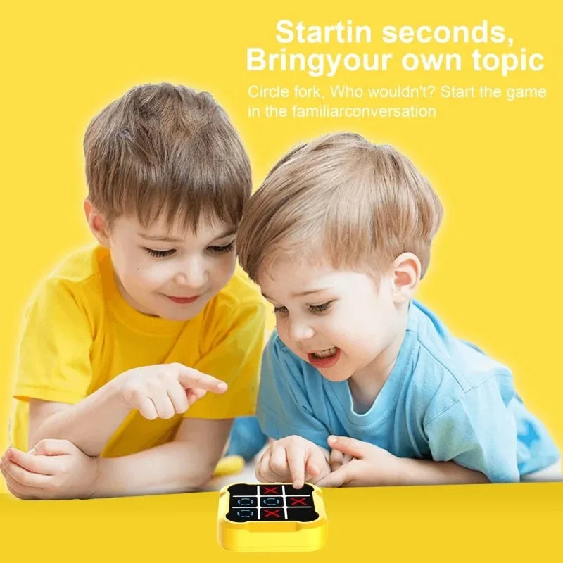 Tablero de ajedrez electrónico de tres en raya, juguete educativo de estrategia multifuncional para niños, juego mental interactivo, diversión entre padres e hijos