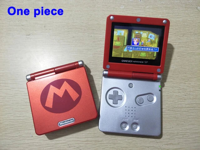 Gameboy Advance SP AGS-001 Consola de juegos GBA SP reacondicionada con nueva pantalla IPS Nueva carcasa y nivel de brillo ajustable