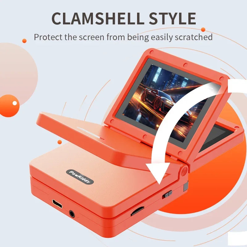 V90 Flip Retro Handheld Game Console 3.0 Inch IPS Screen Linux