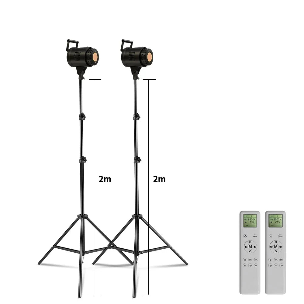 Lámpara LED de estudio para fotografía de 135 W, con sistema Bowens, para iluminación de video, con luz natural equilibrada, flash para retratos, accesorios de estudio, 3000-6000 K, 3 colores.