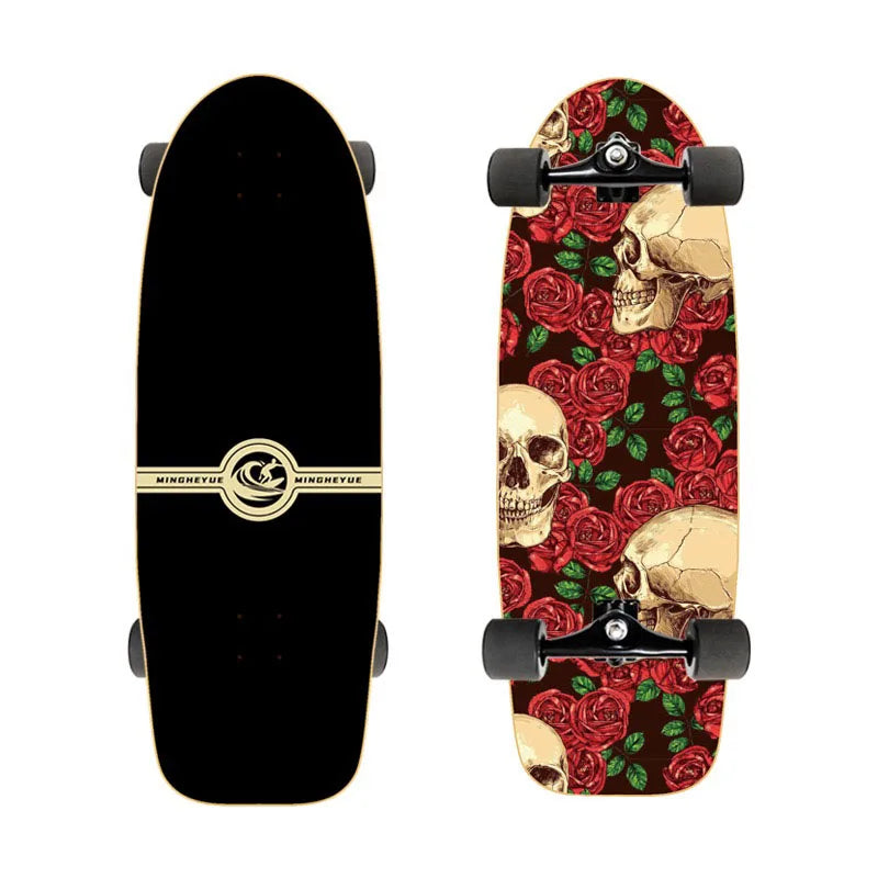 Tabla de Surfskate para Carving en Tierra, Longboard Deportivo, Skateboard Completo para Pumping, Tabla de Arce, Eje CX4, 76cm