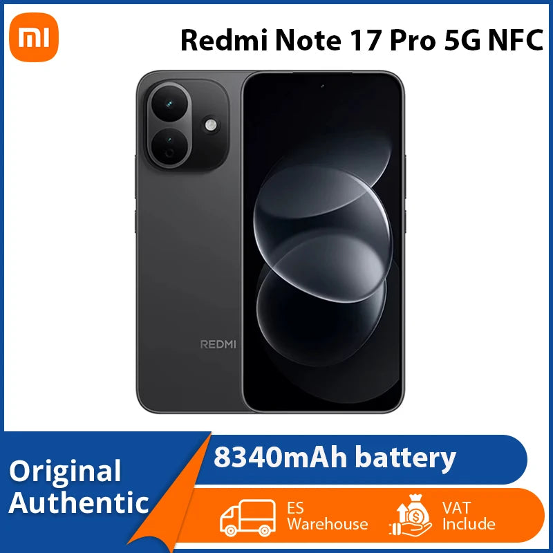 Xiaomi Redmi Note 17 Pro 5G NFC batería de 8340 mAh pantalla AMOLED CrystalRes de 6,83" 1,5K potente Snapdragon 6s Gen 4
