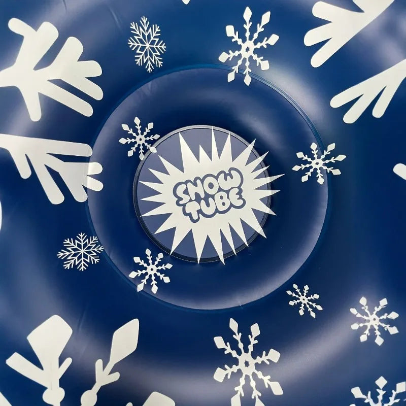 Anillo de nieve inflable, trineo grande, placa base reforzada gruesa y mango fuerte, Material de PVC resistente al frío, suministros para esquí en nieve