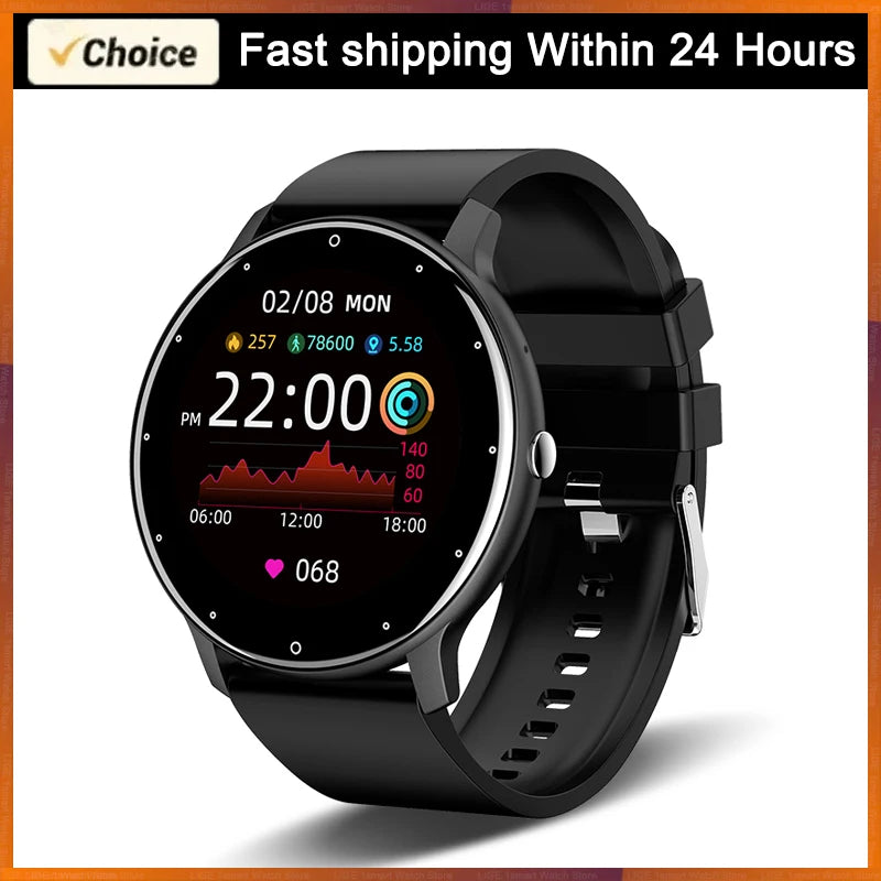 LIGE 2026 Reloj inteligente para mujer y hombre, regalo, deporte, fitness, relojes para hombre, monitor de ritmo cardíaco, Smartwatch impermeable para Android iOS