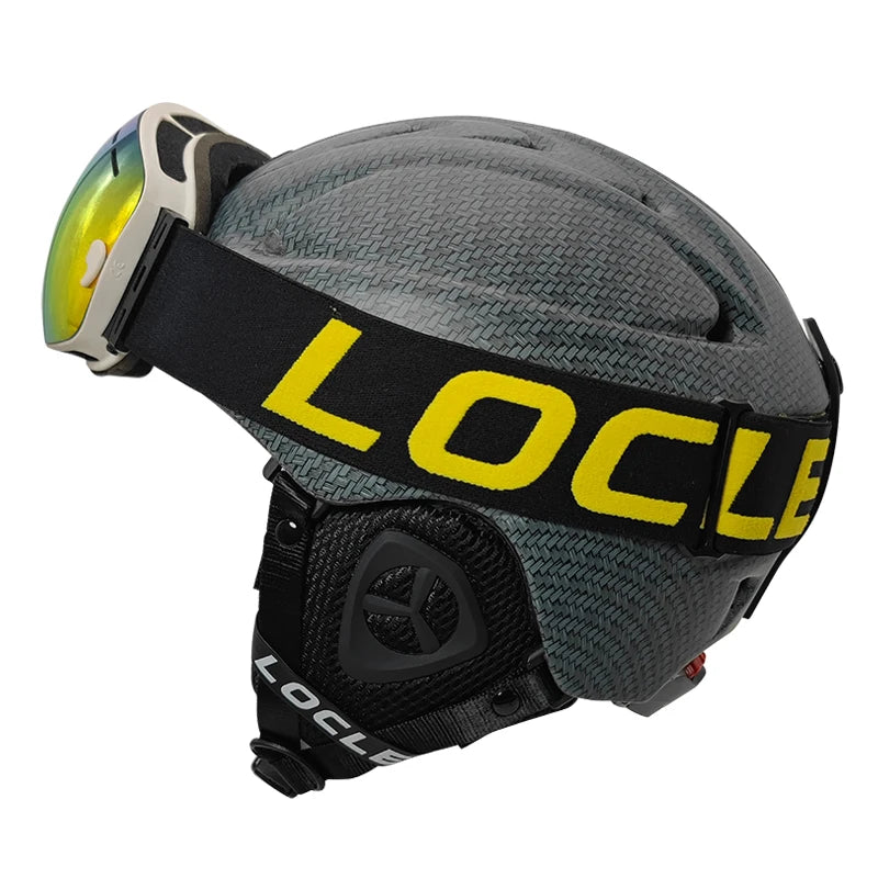 LOCLE-casco de esquí para hombre y mujer, casco de seguridad CE en molde para esquí, Snowboard, monopatín, moto de nieve, talla S/M/L/XL