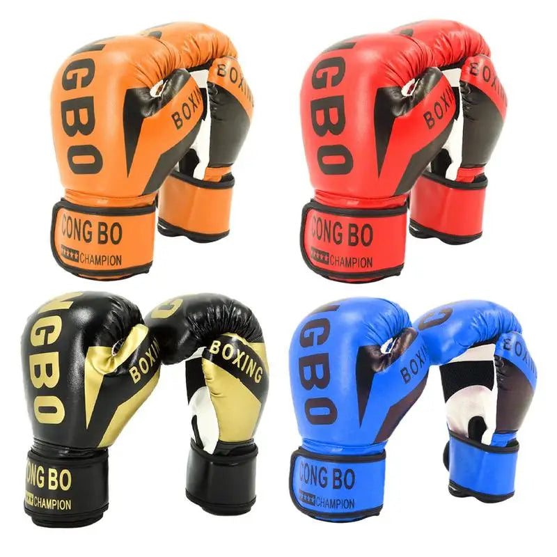 1 par de guantes de entrenamiento de boxeo, guantes de ejercicio de lucha, guantes de boxeo de cuero para niños, guantes de gimnasio para tren, Protector de manos