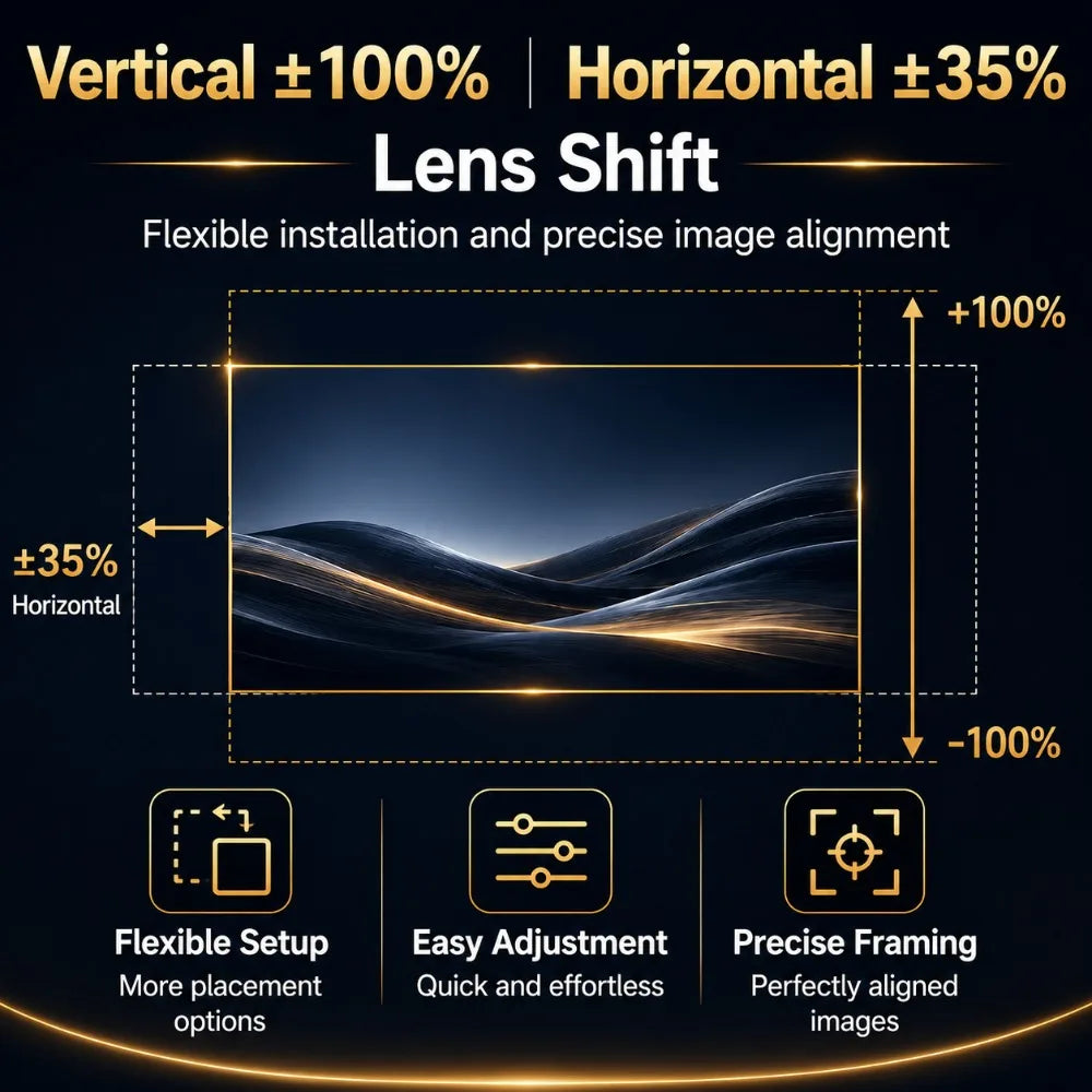 Proyector de Cine en Casa C5 Ultra 4K UHD con Triple Láser, Dolby Vision, IMAX Enhanced, Proyector Inteligente para Juegos, Cine en Casa, Audio Dolby