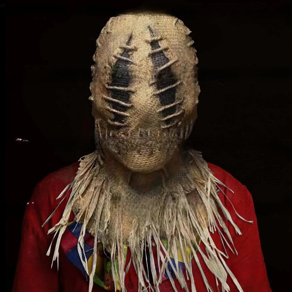 Máscara de espantapájaros de terror para Halloween, accesorios de Halloween aterradores, máscara de látex de cabeza completa, conjunto de disfraz para fiesta de cosplay