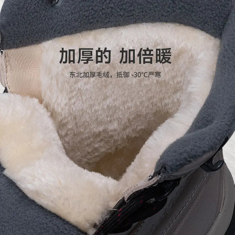 Botas de Nieve para Hombre - Botas para -40 Grados con Aislamiento de Forro Polar, Zapatos de Hombre a la Moda, Antifrío y Antideslizantes
