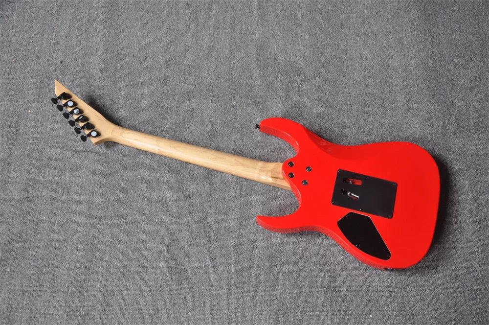 Guitarra Eléctrica de 6 Cuerdas con Cuerpo Rojo, Mástil de Arce y Herrajes Negros, Servicio de Personalización