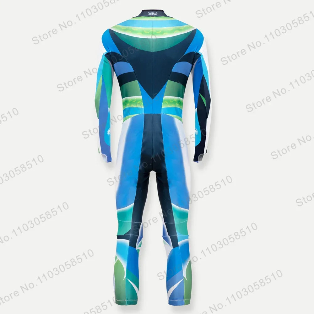 Traje de carrera de rendimiento GS para hombre, monos con bridas de invierno, trajes de esquí de una pieza, mono de Snowboard, deporte sin relleno