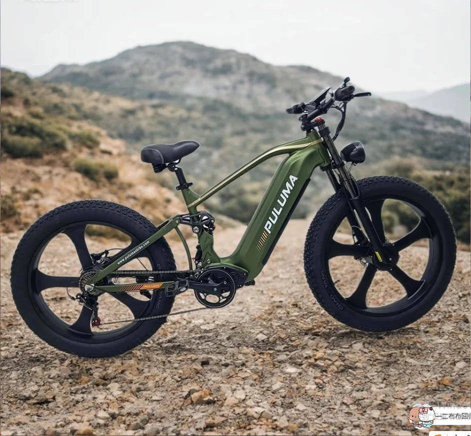 New PULUMA PE900 Dual Motor Electric Bike 52V20AH Removable Battery 26" Fat Tire All Terrain Offroad E-Bicycle Hydraulic Brake 7 Speed Adult Mountain Ebike