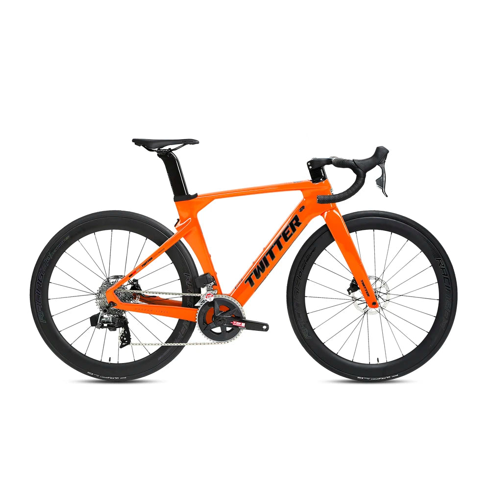 TWITTER R10Pro 105R7120-24 velocidades, bicicleta de carretera de fibra de carbono T800 rompevientos con frenos de disco hidráulicos, 56 cm
