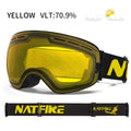 NATFIRE gafas de esquí de doble capa antiniebla UV400 gafas de nieve para Snowboard gafas para motos de nieve gafas para deportes al aire libre gafas de esquí