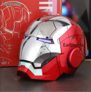 Casco de Iron Man Mk17, Juguete Eléctrico con Control por Voz de Jarvis, Apertura y Cierre Automático, Máscara Coleccionable, Regalo