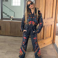 Mono de esquí vintage estampado para mujer, manga larga, con cremalleras, cuello alto y bolsillos, ropa de esquí de moda para mujer invierno 2026.