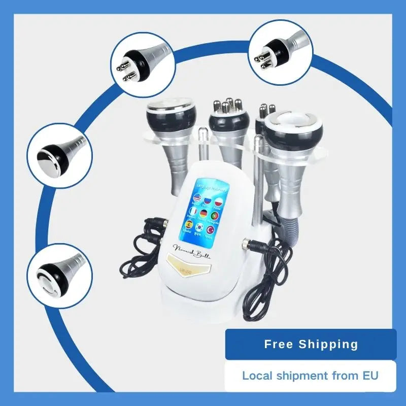 Máquina de Cavitación y Masaje Adelgazante Moonic 4 en 1 40K, Equipo Multifuncional para Reafirmar y Levantar el Rostro y el Cuerpo, Herramienta para el Cuidado de la Piel para Uso en Spa