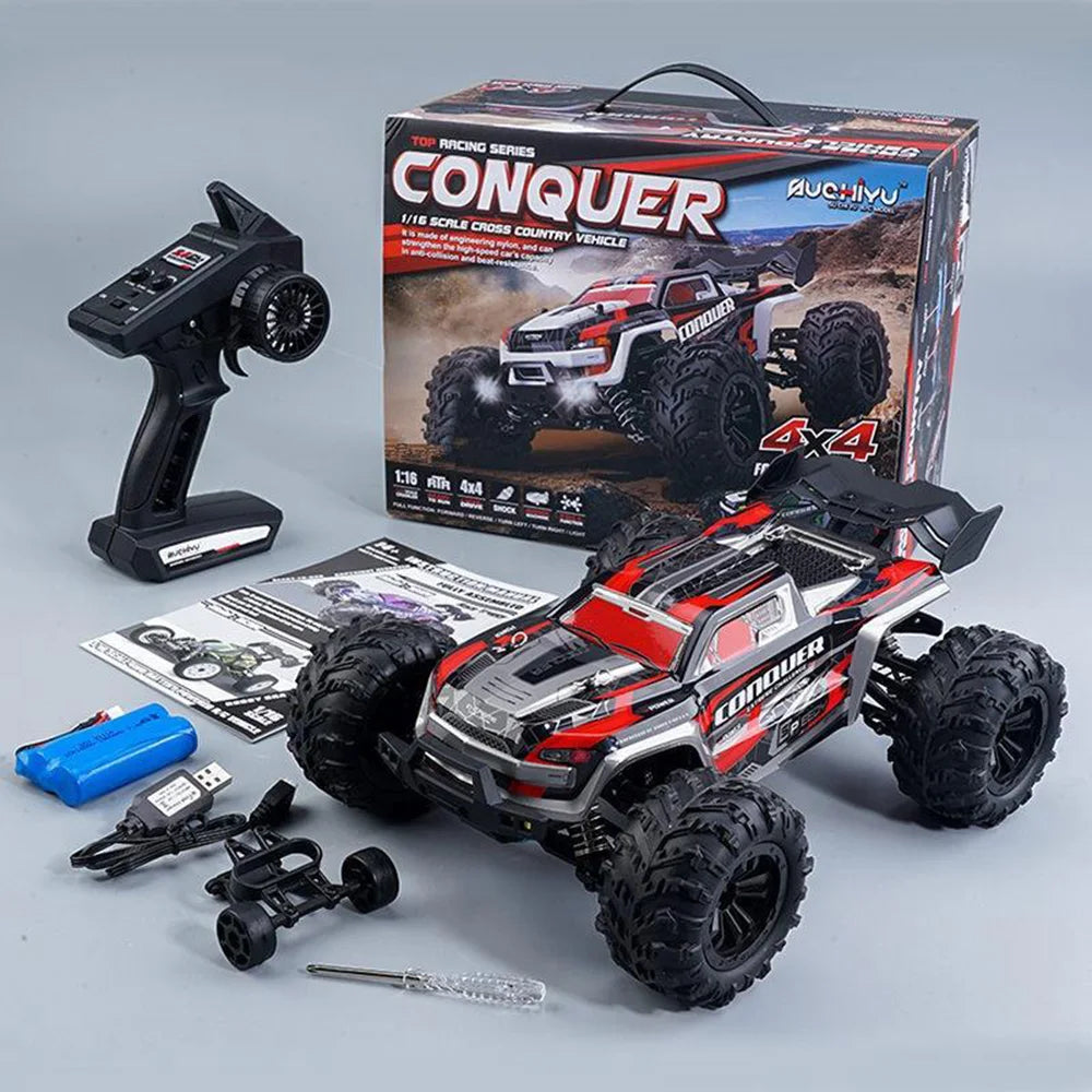 Coche teledirigido RC 1/16, 50 km/h, 2.4G, tracción a las 4 ruedas, todoterreno, alta velocidad, juguete de hobby, camiones teledirigidos todoterreno para niños