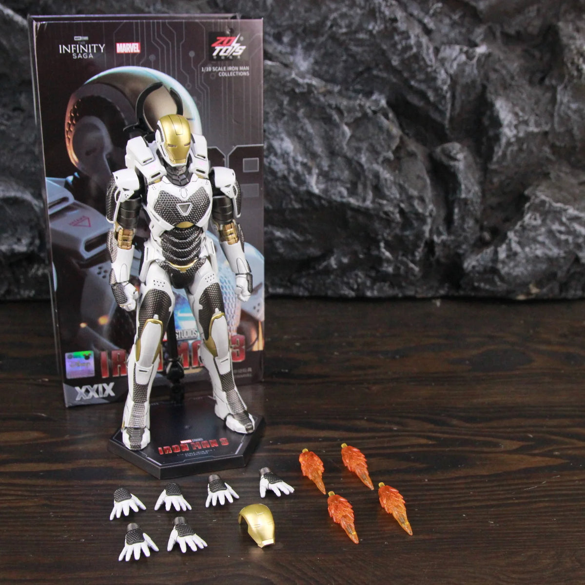 ZD Toys Marvel Iron Man MK46 MK45 MK1 MK2 MK3 MK4 MK5 MK6 MK7 MK33 MK17 7 "Figura de acción de película Iron Mark 1 2 3 4 5 6 7 Leyendas