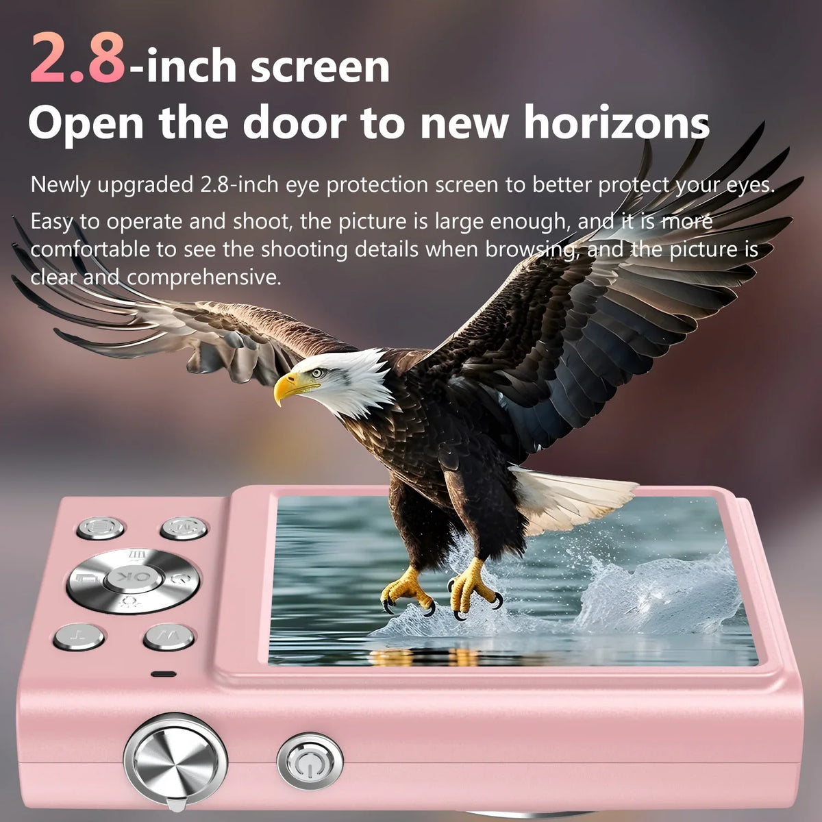 Cámara Digital 4K con Enfoque Automático, Cámara para Vlogging HD de 48MP con Pantalla Grande de 2.8 Pulgadas, Videocámara para Fotografía para Niños y Adultos