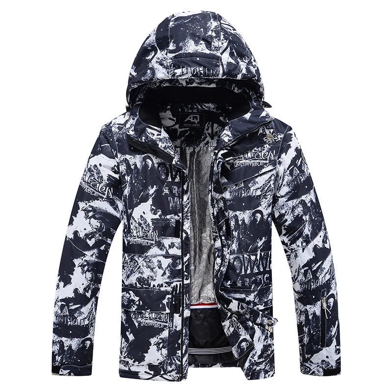 Traje de esquí colorido y cálido para hombre, ropa de snowboard, chaquetas de invierno, pantalones para hombre, ropa impermeable, disfraces de nieve,-30