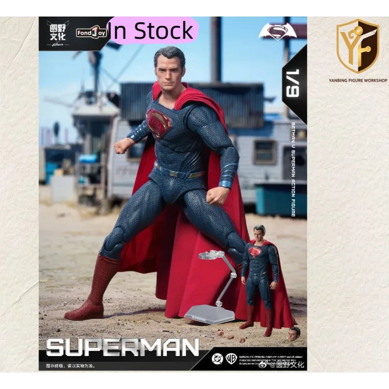Figura de Acción Móvil Original Fondjoy 1/9 Superman 2.0, Batman vs Superman: La Daga de la Justicia, Modelo Coleccionable de Superhéroe DC, Regalo