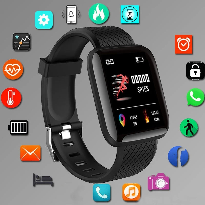 Reloj inteligente para hombre y mujer, reloj de pulsera, monitor de actividad física, pulsera, regalo de cumpleaños, reloj electrónico para Android e iOS
