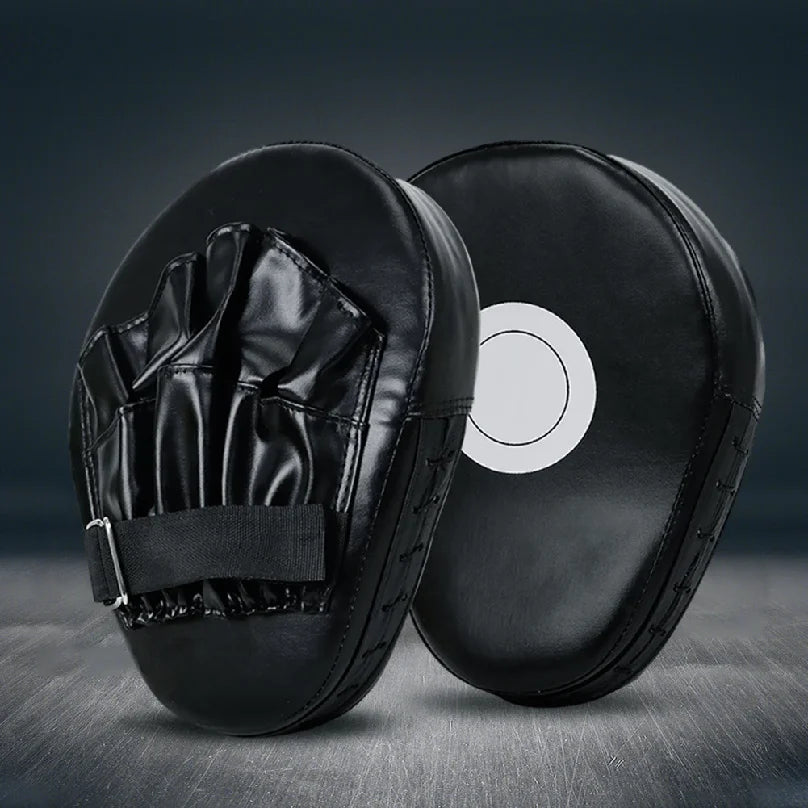 1/2 Piezas de Guante de Boxeo Curvo de Cuero PU, Almohadillas Transpirables para Kickboxing, Almohadilla de Enfoque para Boxeo, para Entrenamiento de Artes Marciales Mixtas (MMA)