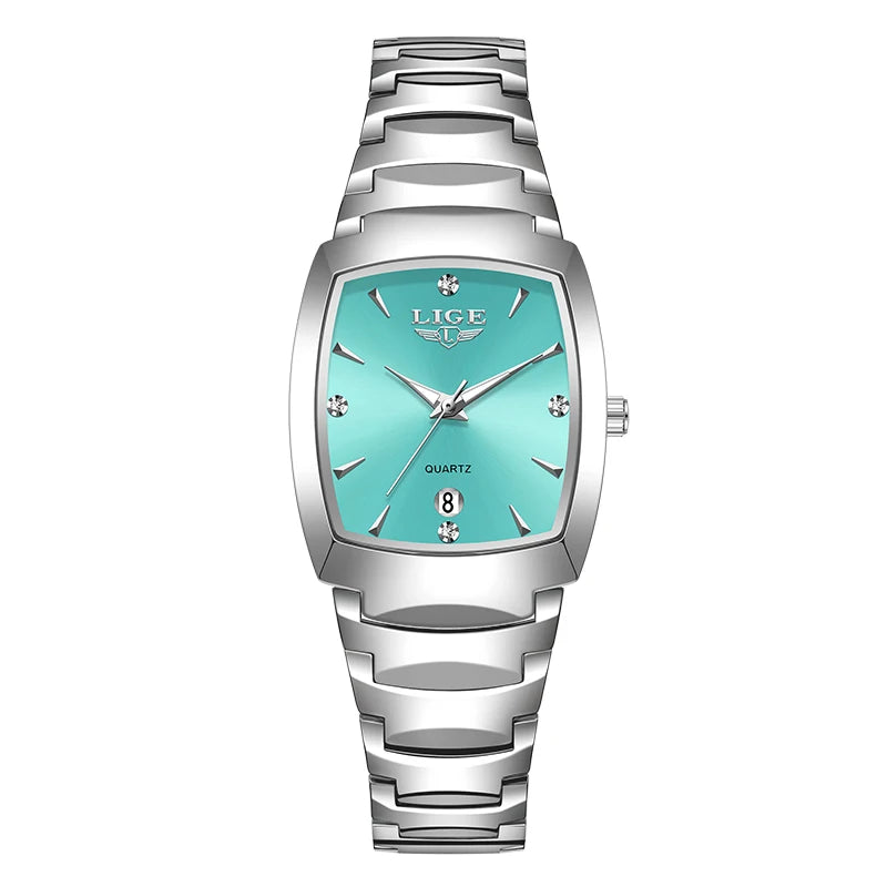 Nuevo reloj LIGE para mujer, elegante y a la moda, reloj de pulsera de cuarzo, resistente al agua 3ATM, con calendario, correa de acero, regalo para dama, Reloj Mujer