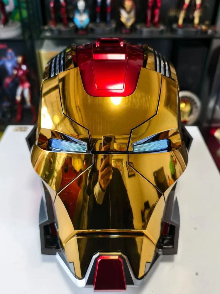 Casco de Iron Man Mk5 Mk50 Mk17 de Acero, Edición de Colección, Réplica 1:1, Casco de Spider-Man, Regalo para Coleccionistas