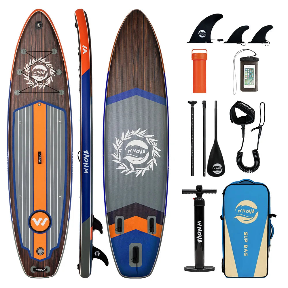 Tabla de Paddle Inflable Ultraligera Serie WNOVA 2026, Tamaño 335-350cm, Material PVC, para Deportes Acuáticos, Yoga, Pesca, Viajes, Surf, Antideslizante