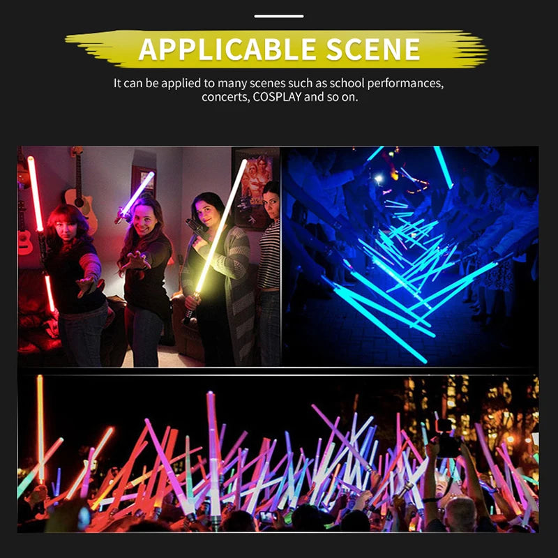 Juguete de espada láser de metal, sable de luz RGB con 7 colores, sonido, efectos Force FX, FOC Blaster, espada láser Jedi para niños, regalo