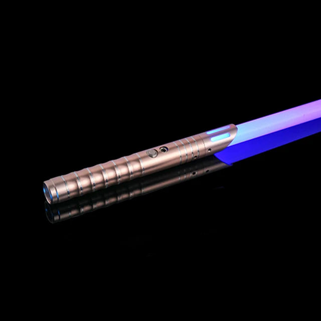 Sable de luz metálico RGB para cosplay, espada de luz, barra luminosa Kpop, espada de juguete para rave, intermitente