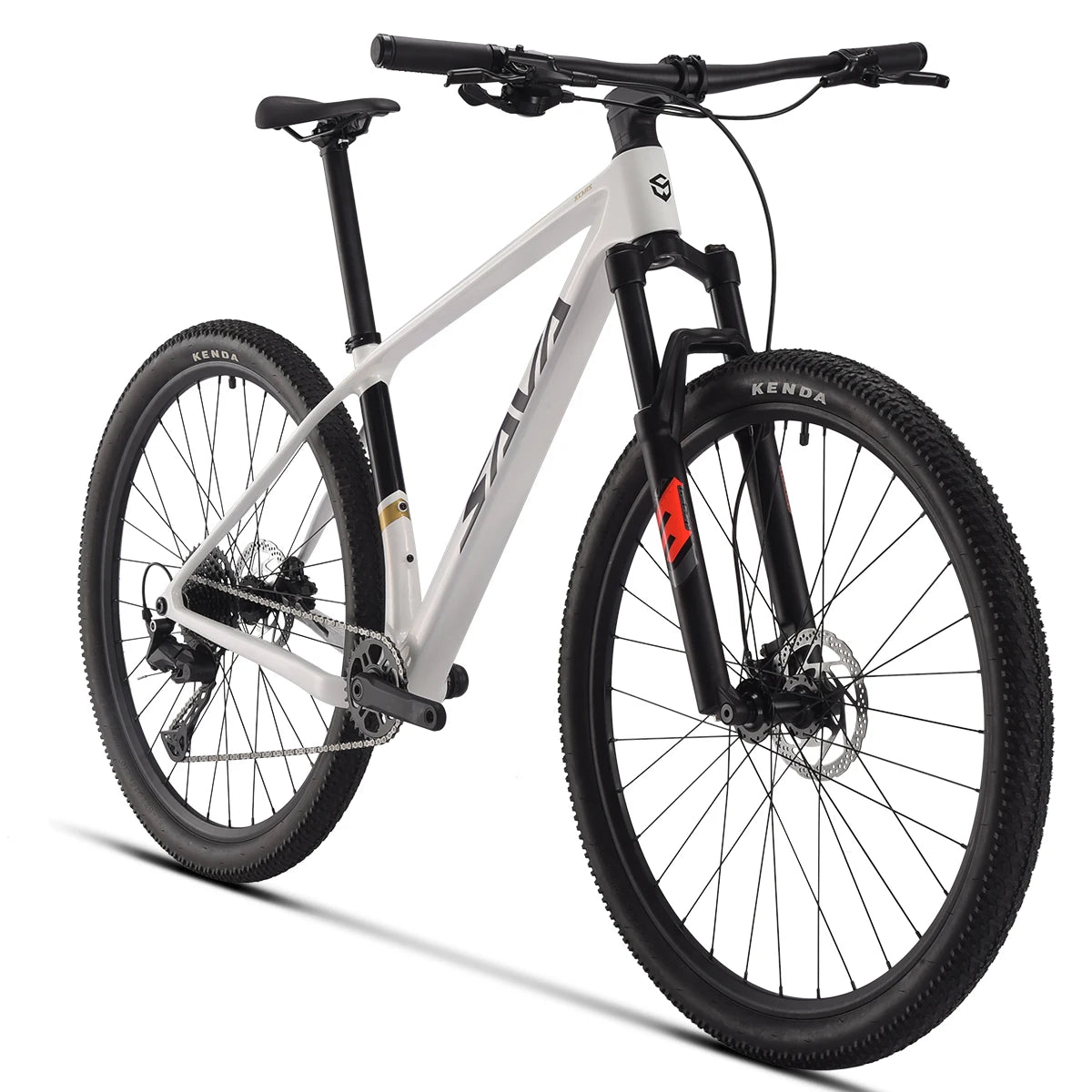 Bicicleta de montaña para adulto MTB con componentes SHIMANO CUES U6000 de 11 velocidades, bicicleta de montaña de fibra de carbono SAVA New Lantop 610/611