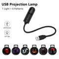 Halloween USB LED Projection Lamp with 6 Patterns Ghost Bat Skull Spider Projector Light for Party Room Window Decoration