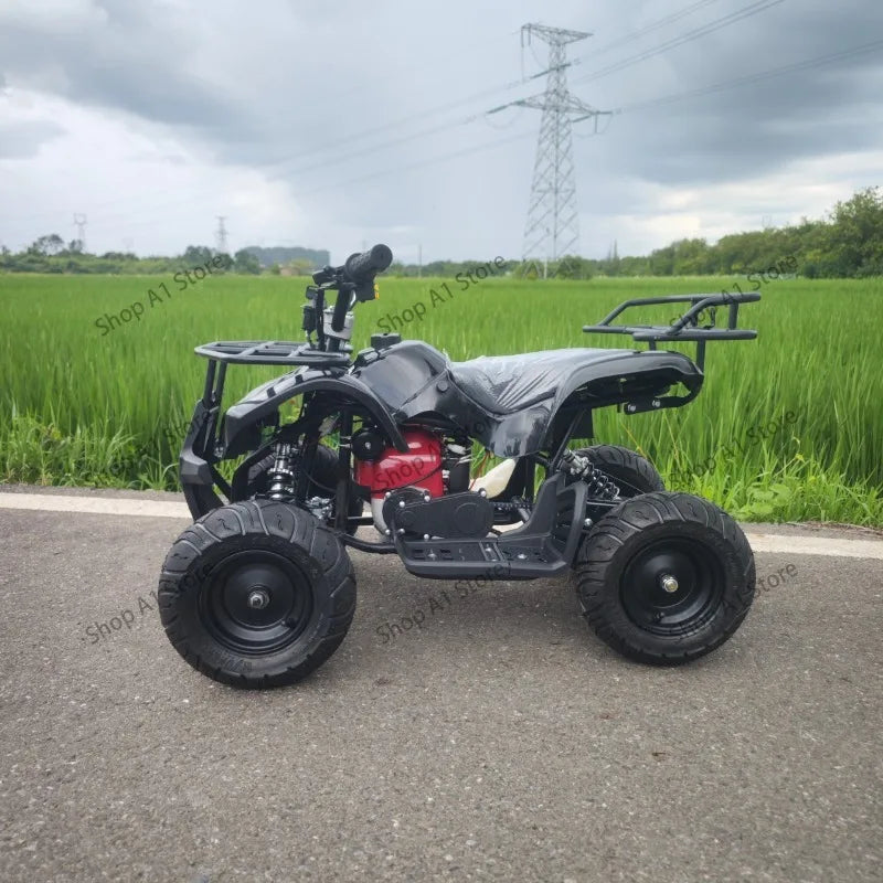 Cuatrimoto ATV de 49 cc con motor de gasolina de 2 tiempos, vehículo todoterreno de cuatro ruedas para la playa, apto para niños y adultos.