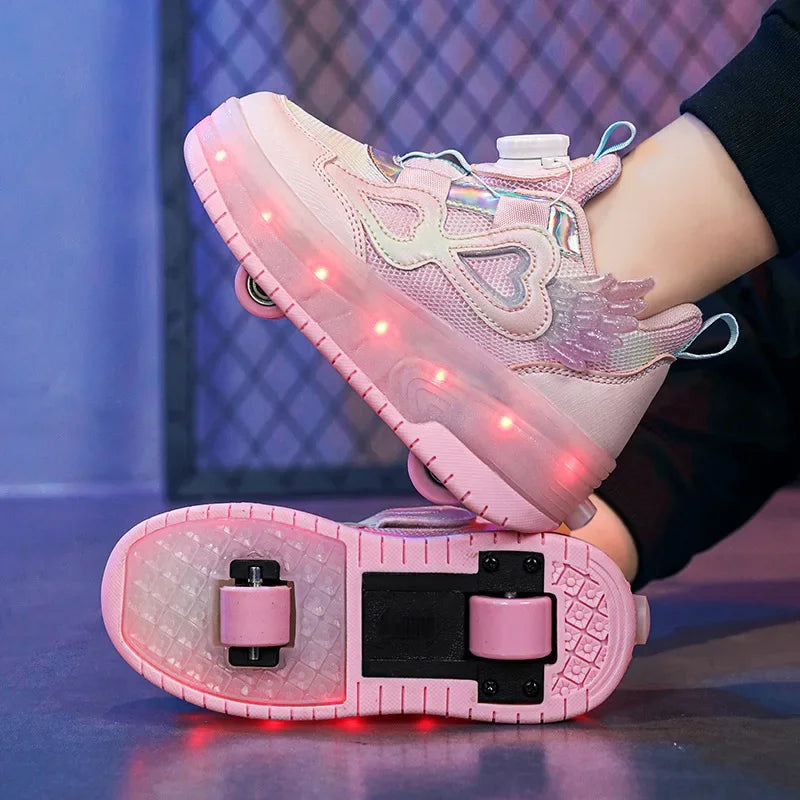 Zapato con rueda Speed Powerslide Skate Niños Patines en línea Zapatos Zapatos con ruedas Zapatillas extraíbles para niños y niñas